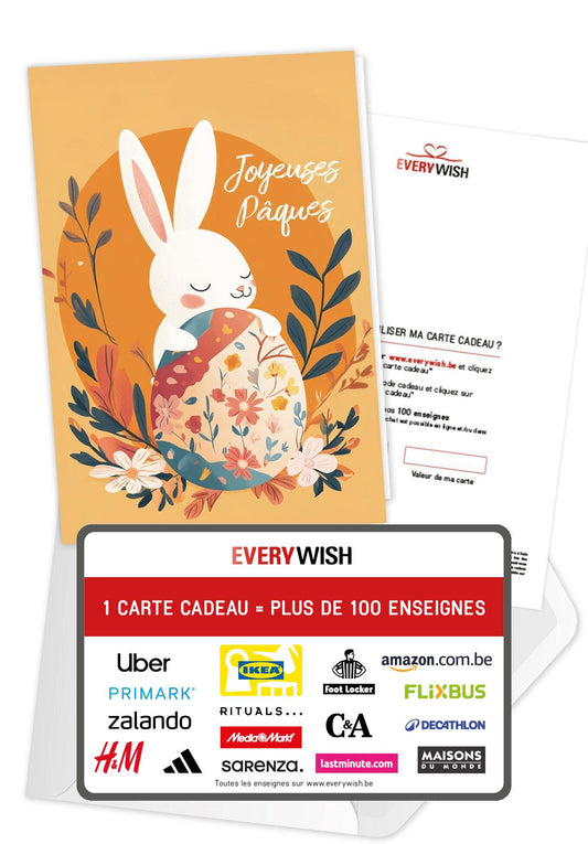 Joyeuses Pâques - Lapin Orange