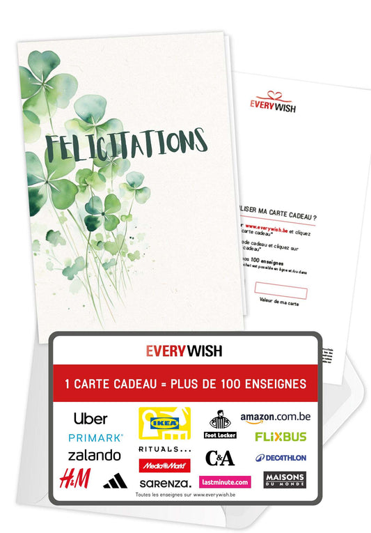 Félicitations - Feuille de trèfle