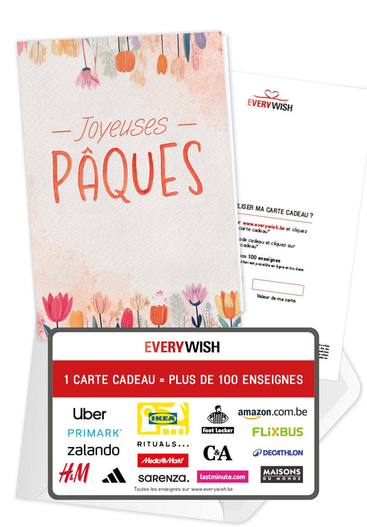Joyeuses Pâques - Fleurs Aquarelle
