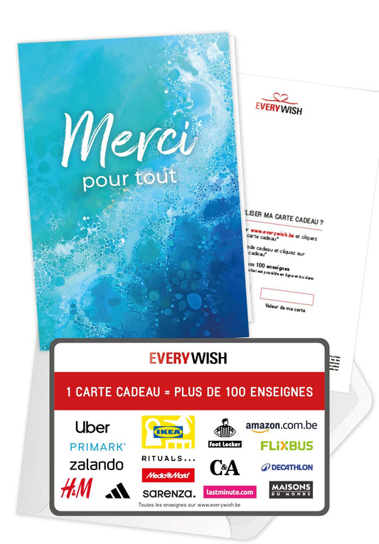 Merci pour tout - Vagues bleues