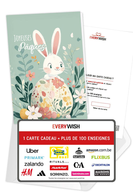 Joyeuses Pâques - Lapin Turquoise