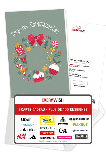 Joyeuses Saint-Nicolas - Couronne de bonbons