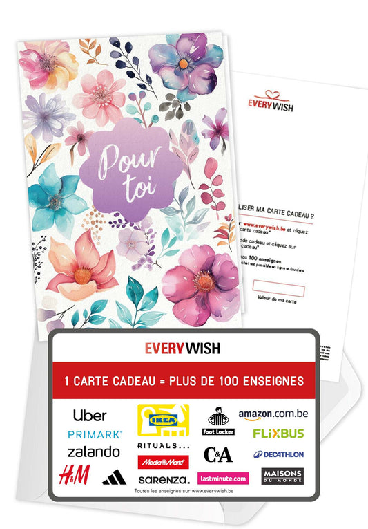 Pour toi - Fleurs Aquarelle