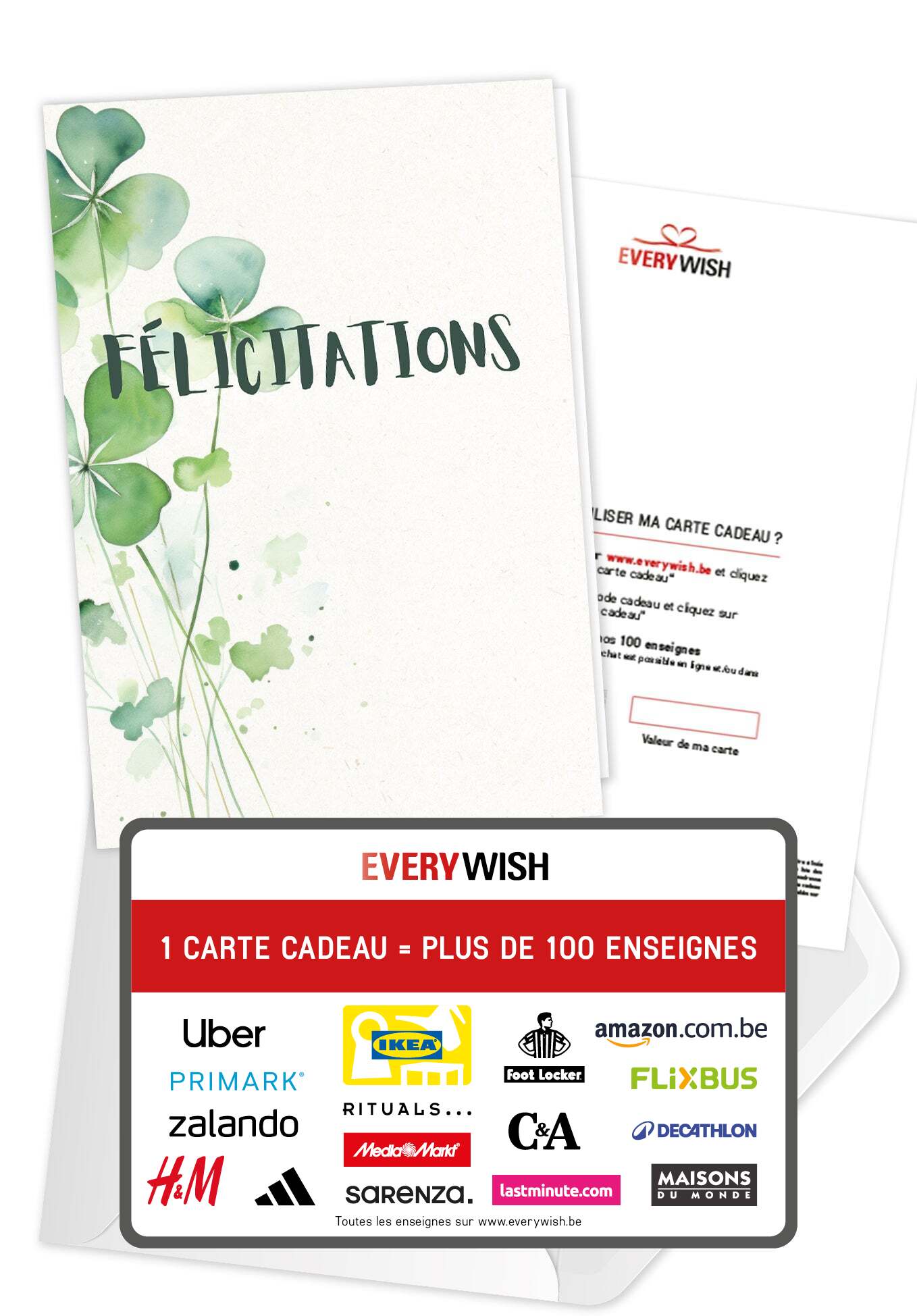 Félicitations - Feuille de trèfle 