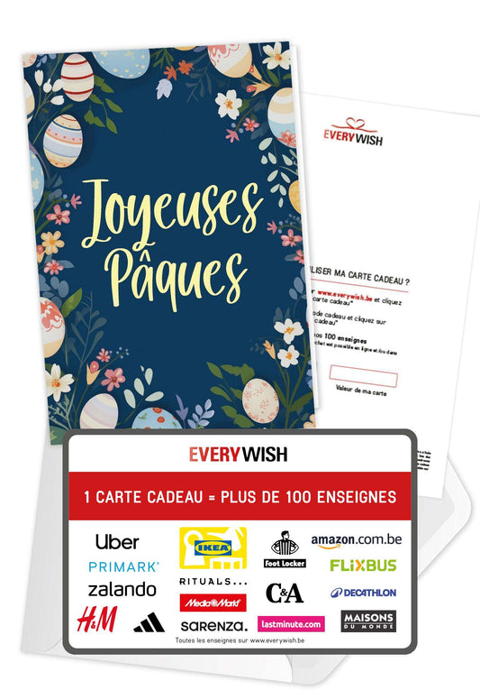 Joyeuses Pâques - Oeufs de Pâques fleurs