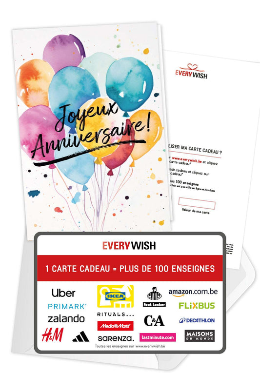 Joyeux anniversaire - Ballons Aquarelle PDF