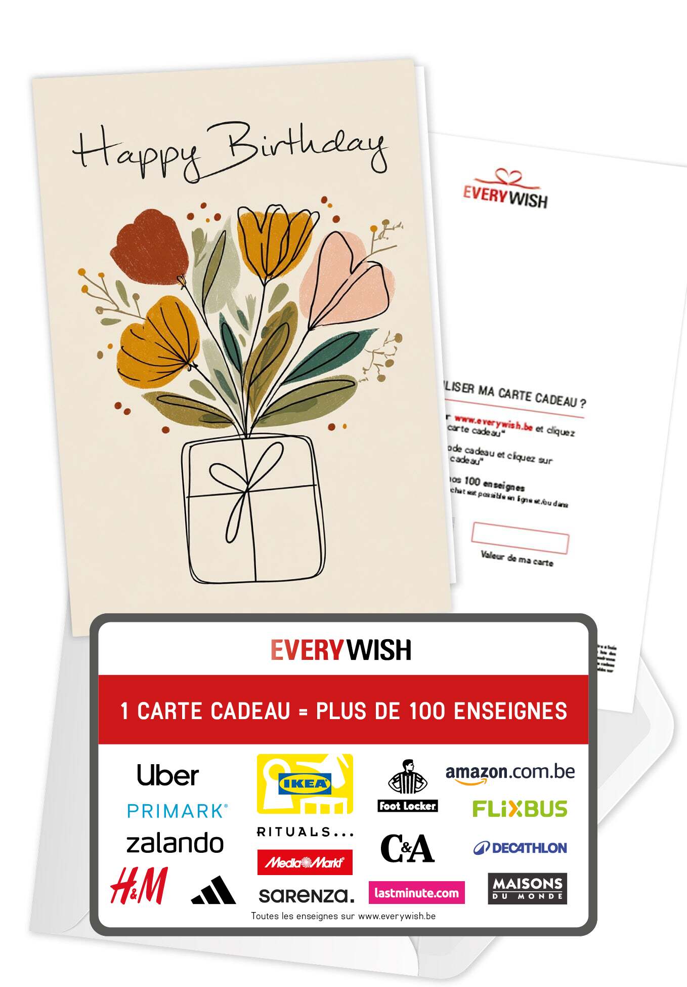 Happy Birthday - Fleurs cadeaux