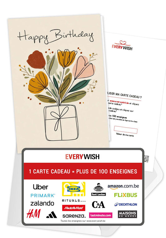 Happy Birthday - Fleurs cadeaux