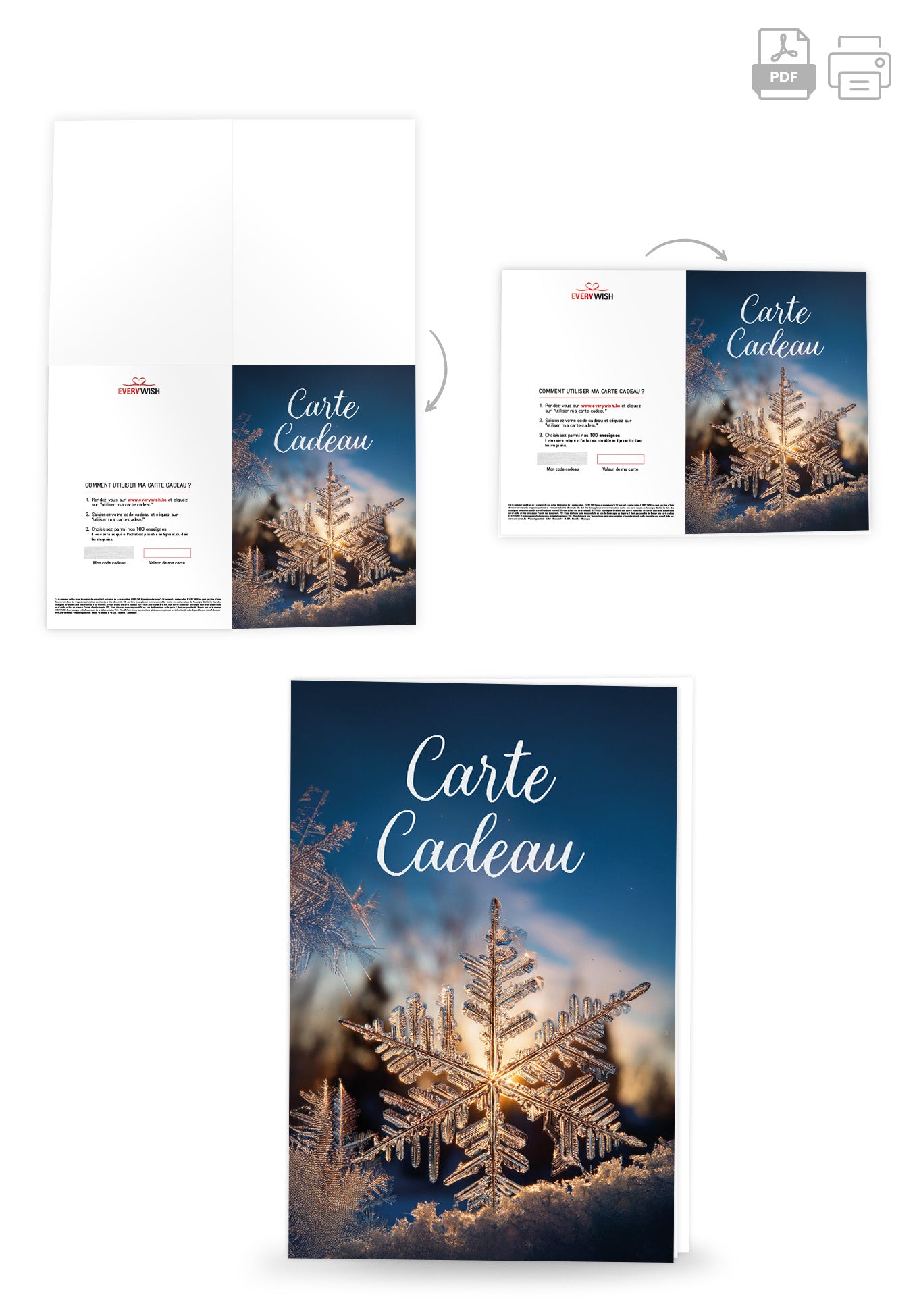 Carte Cadeau - Flocon de neige