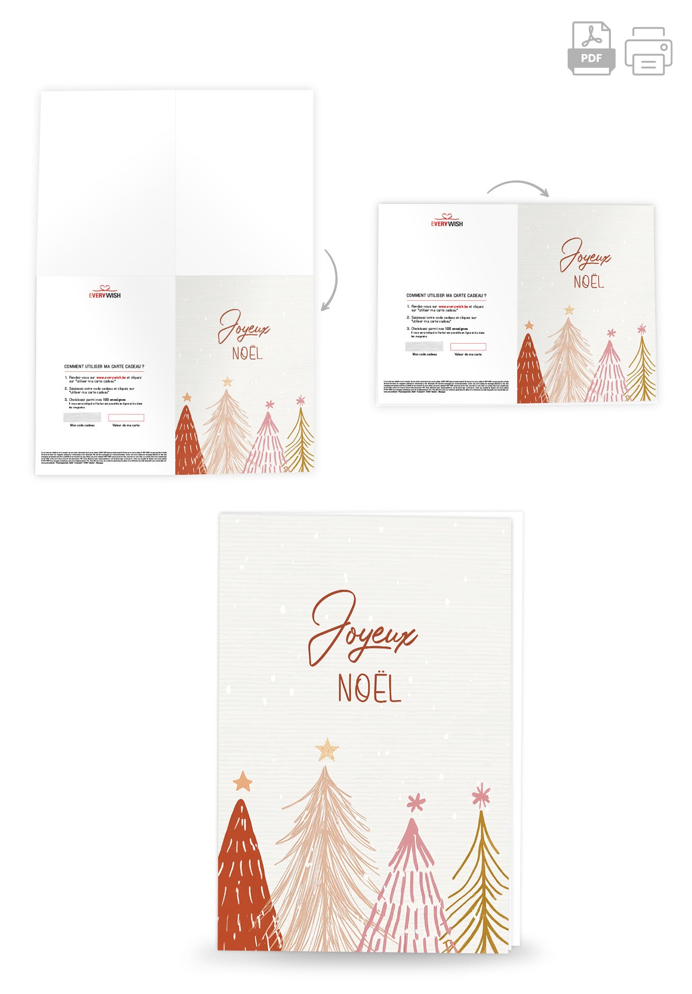 Joyeux Noël - Sapins Rouge