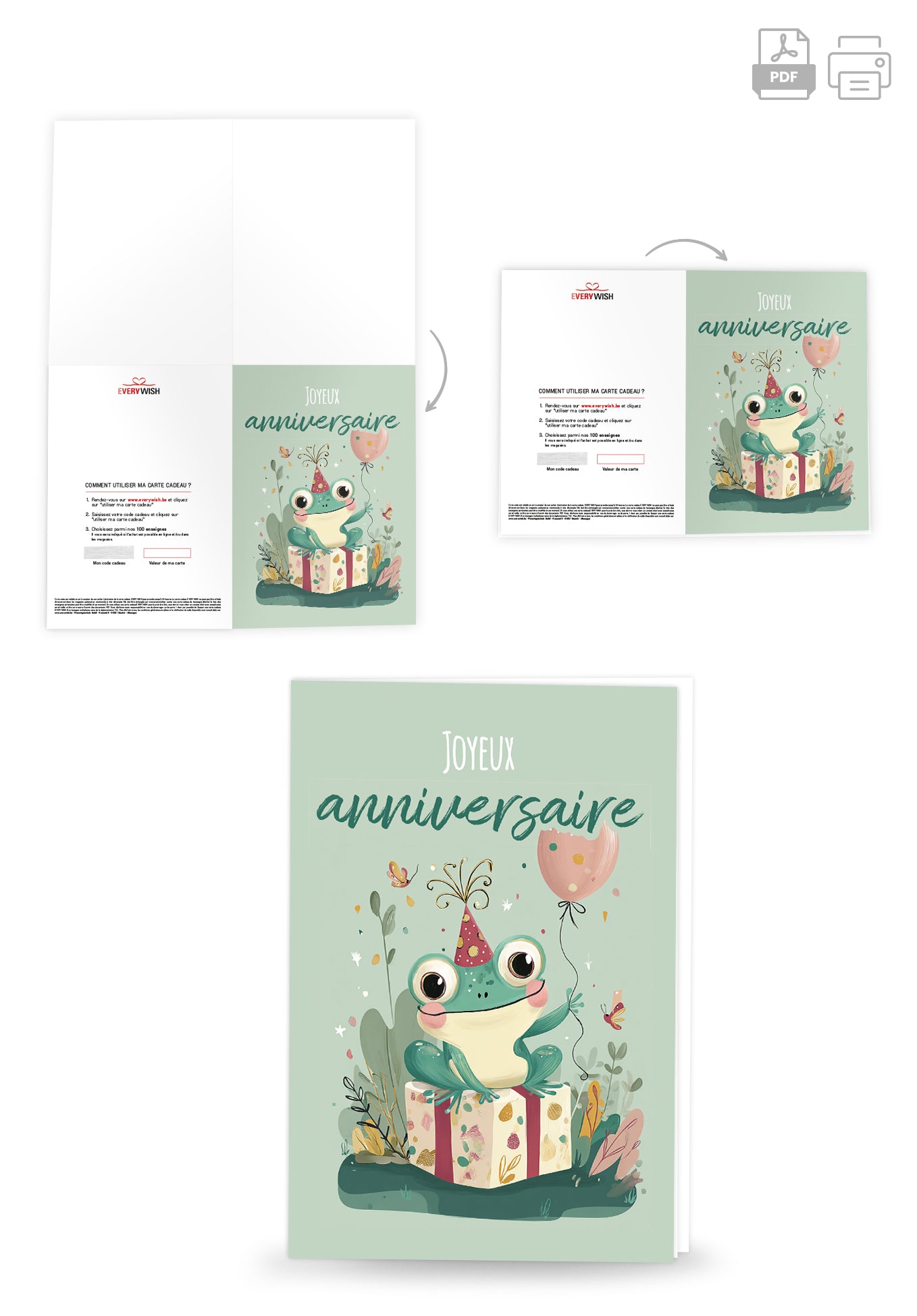 Joyeux anniversaire - Grenouille