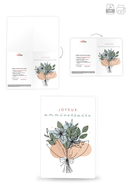 Joyeux anniversaire - Bouquet de fleurs