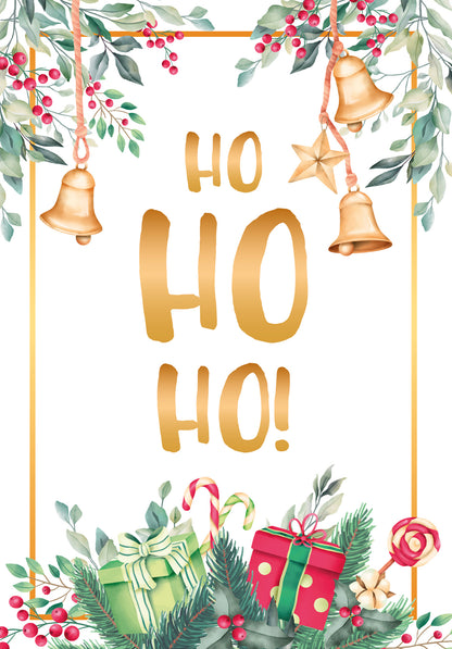 Ho Ho Ho - Branches Aquarelle