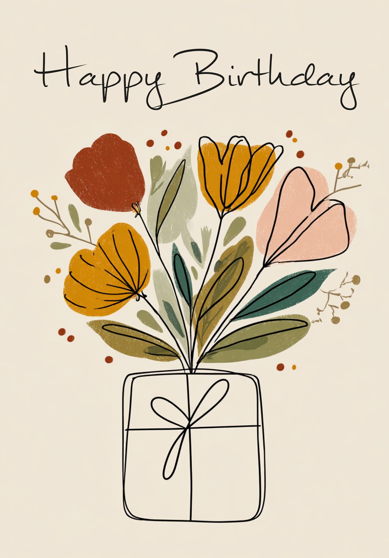 Happy Birthday - Fleurs cadeaux