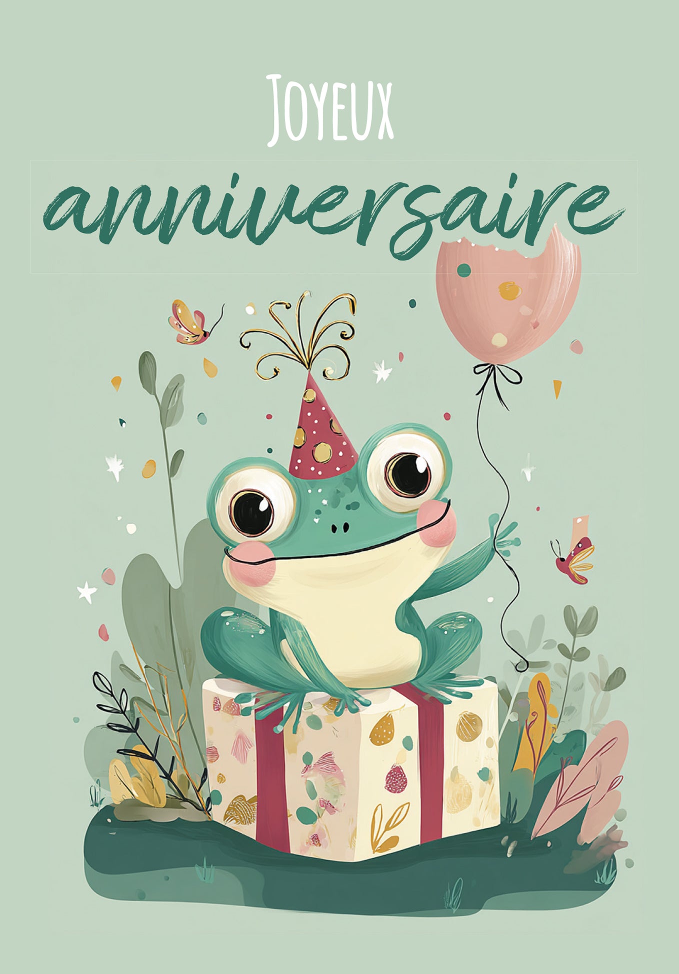 Joyeux anniversaire - Grenouille