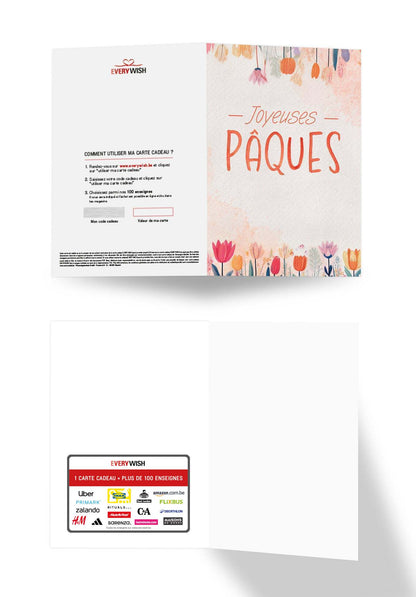 Joyeuses Pâques - Fleurs Aquarelle