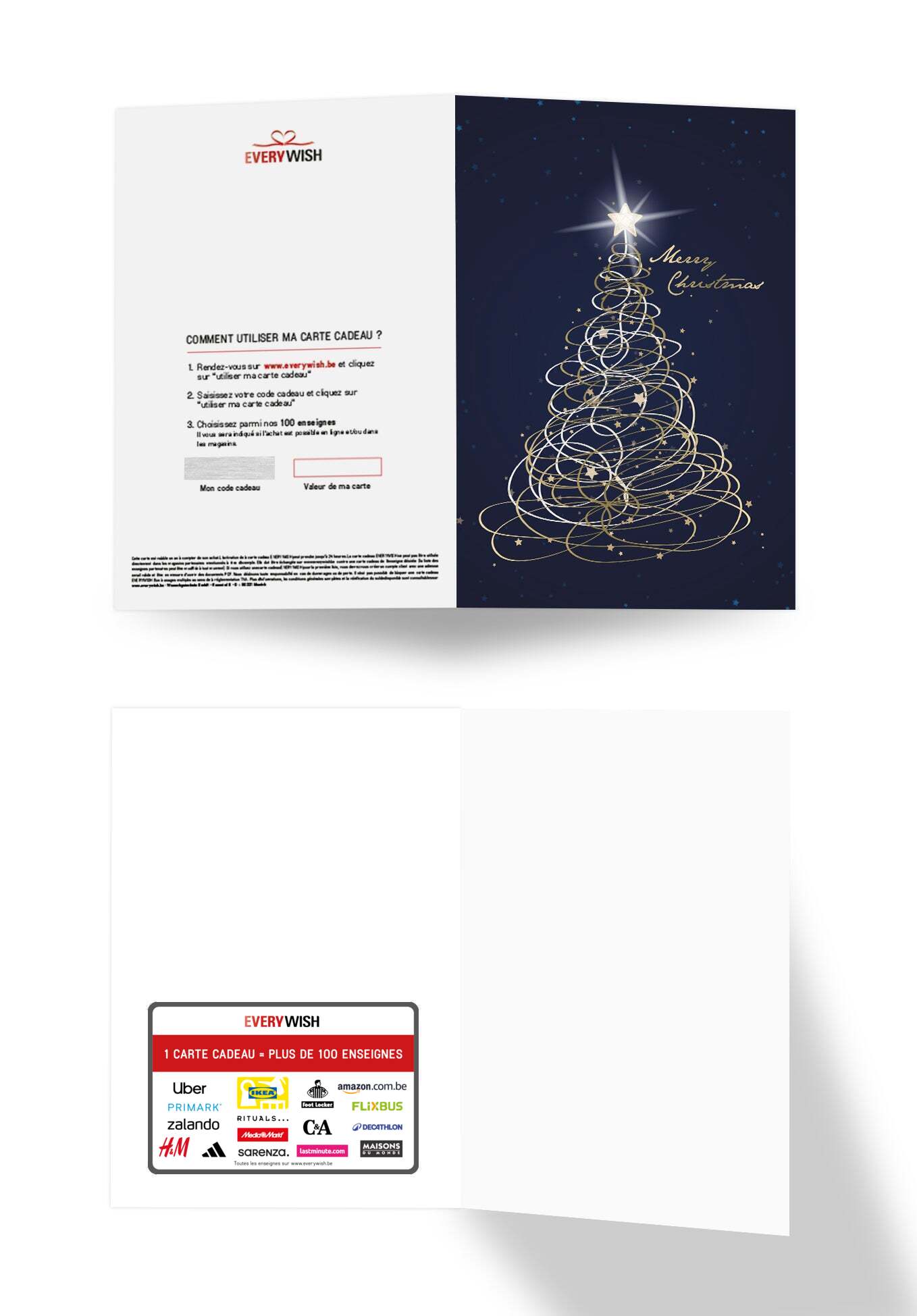 Merry Christmas - Arbre de Noël Bleu 
