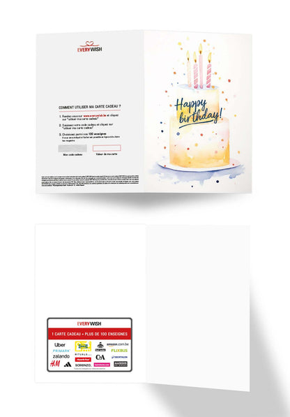 Happy Birthday - Gâteau Jaune 