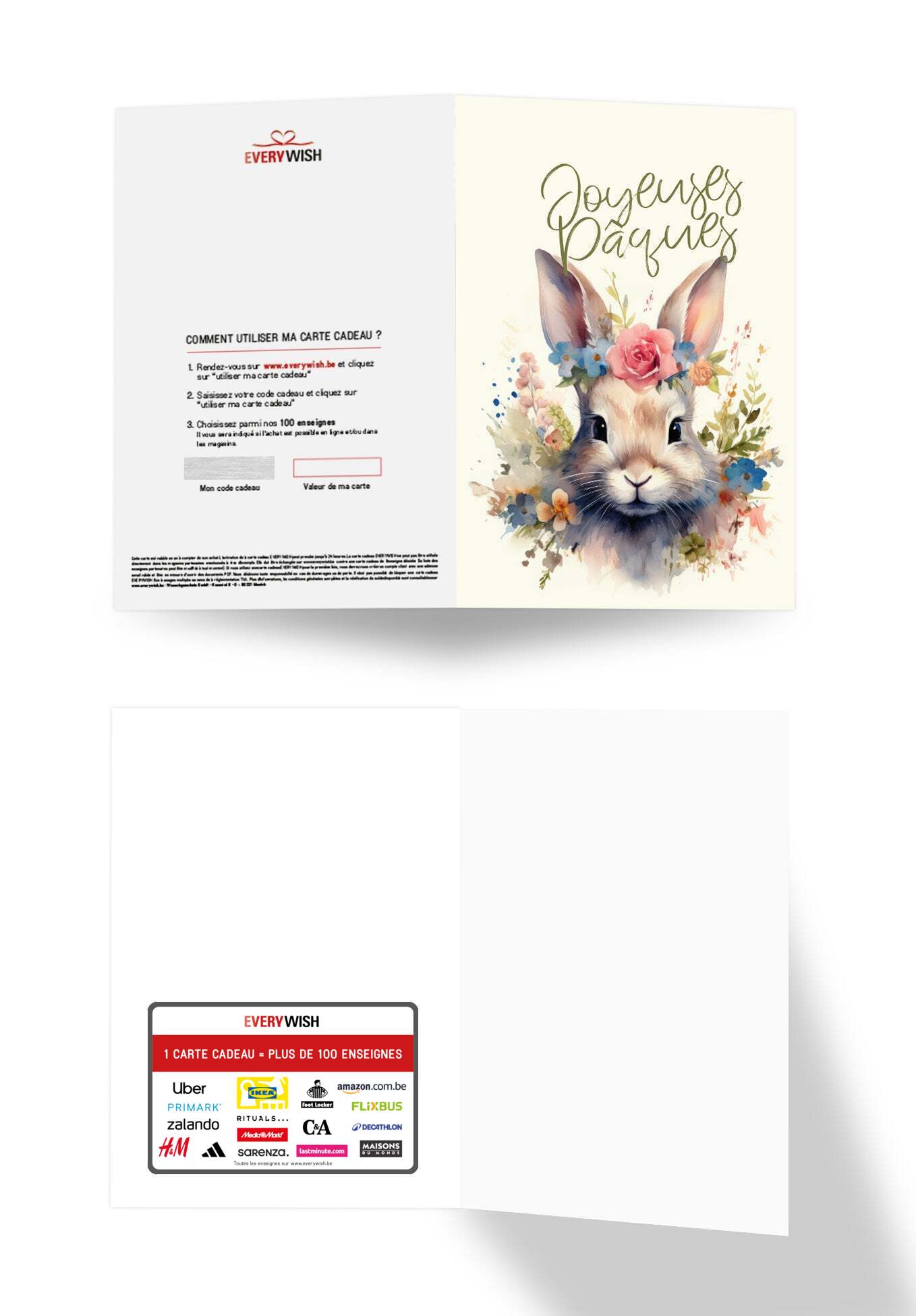 Joyeuses Pâques - Fleurs de lapin 