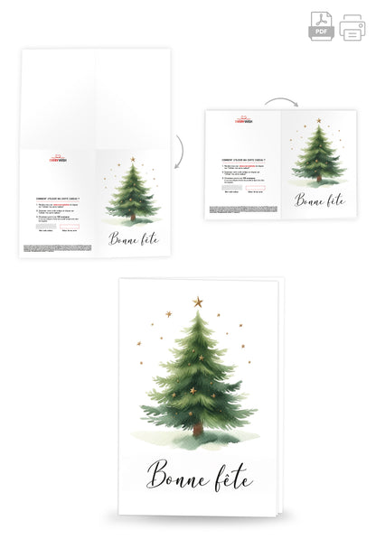 Bonne fête - Arbre de Noël Étoiles