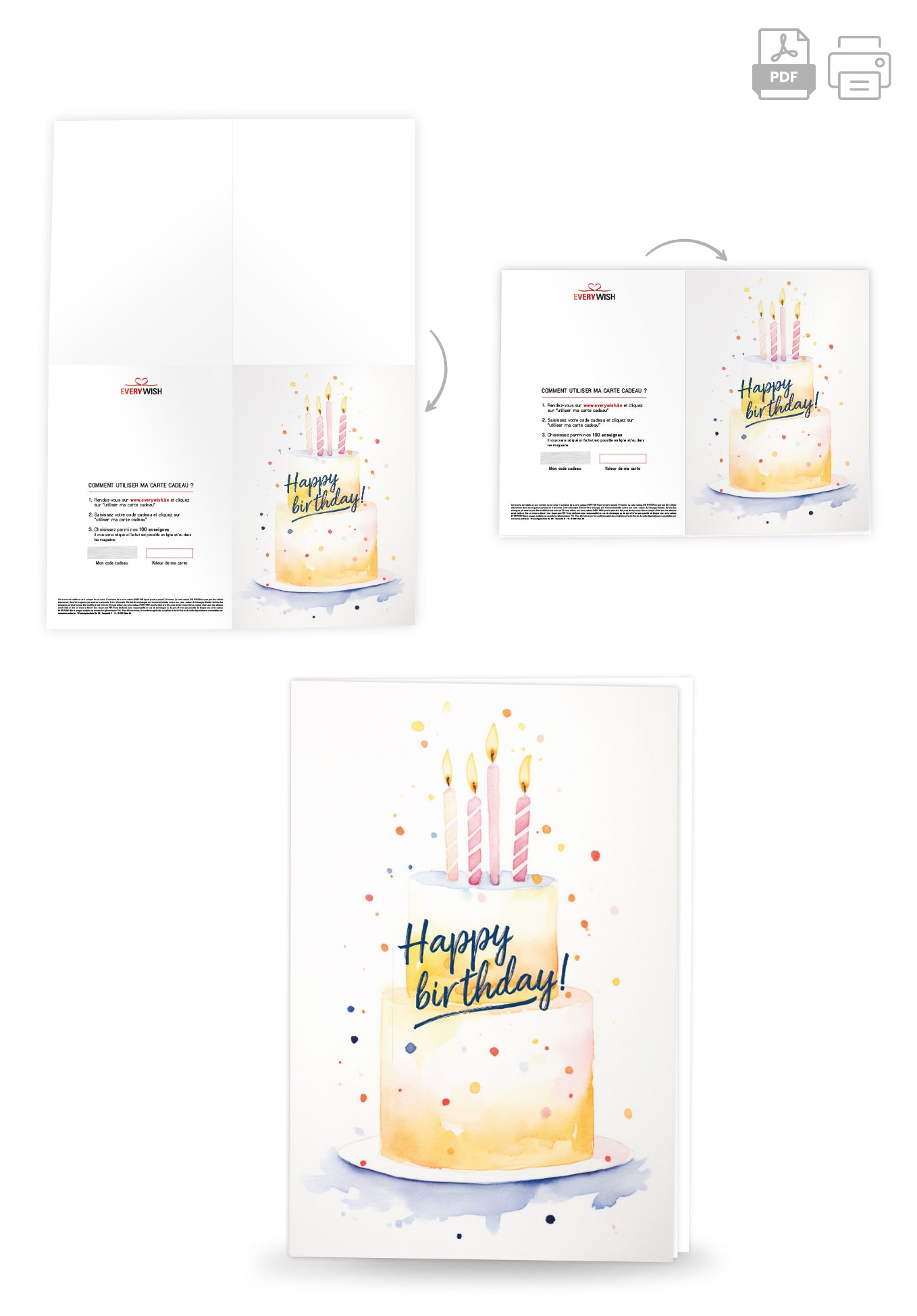 Happy Birthday - Gâteau Jaune 