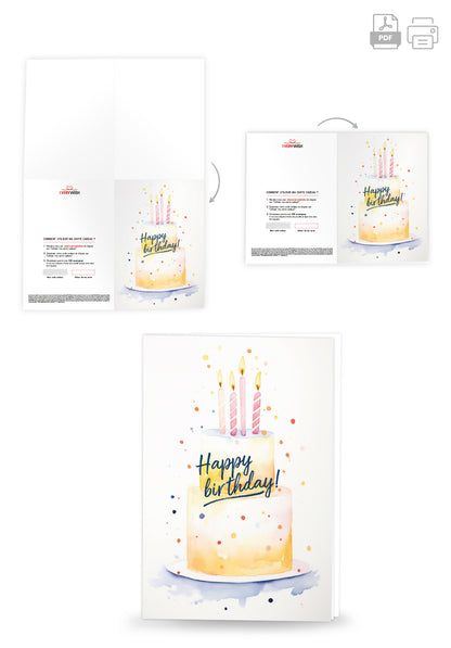 Happy Birthday - Gâteau Jaune 