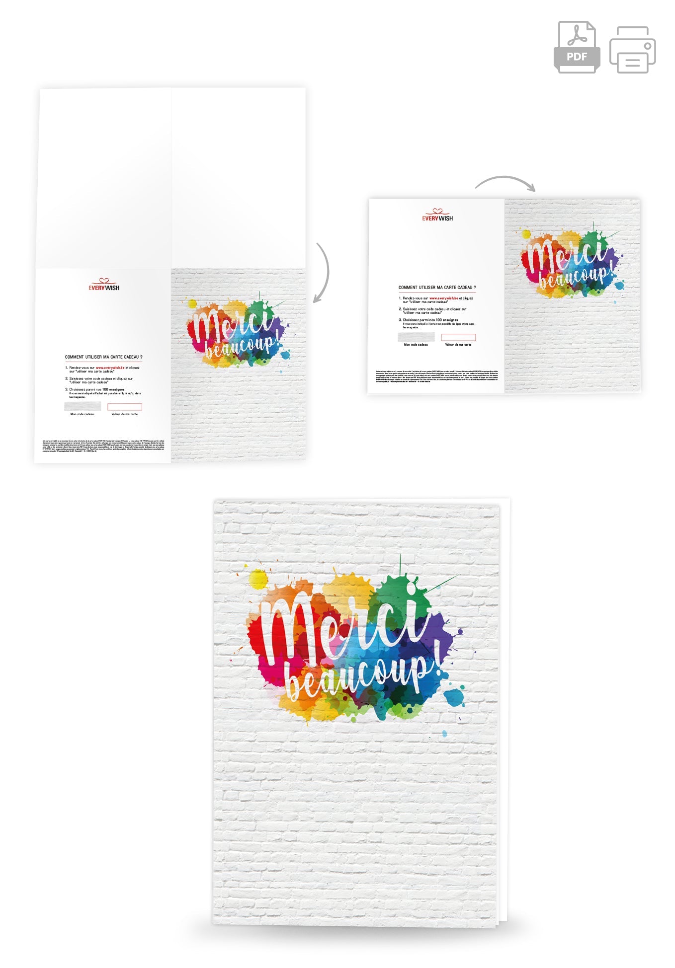 Merci beaucoup varié - Taches colorées PDF