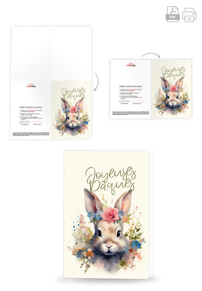 Joyeuses Pâques - Fleurs de lapin 