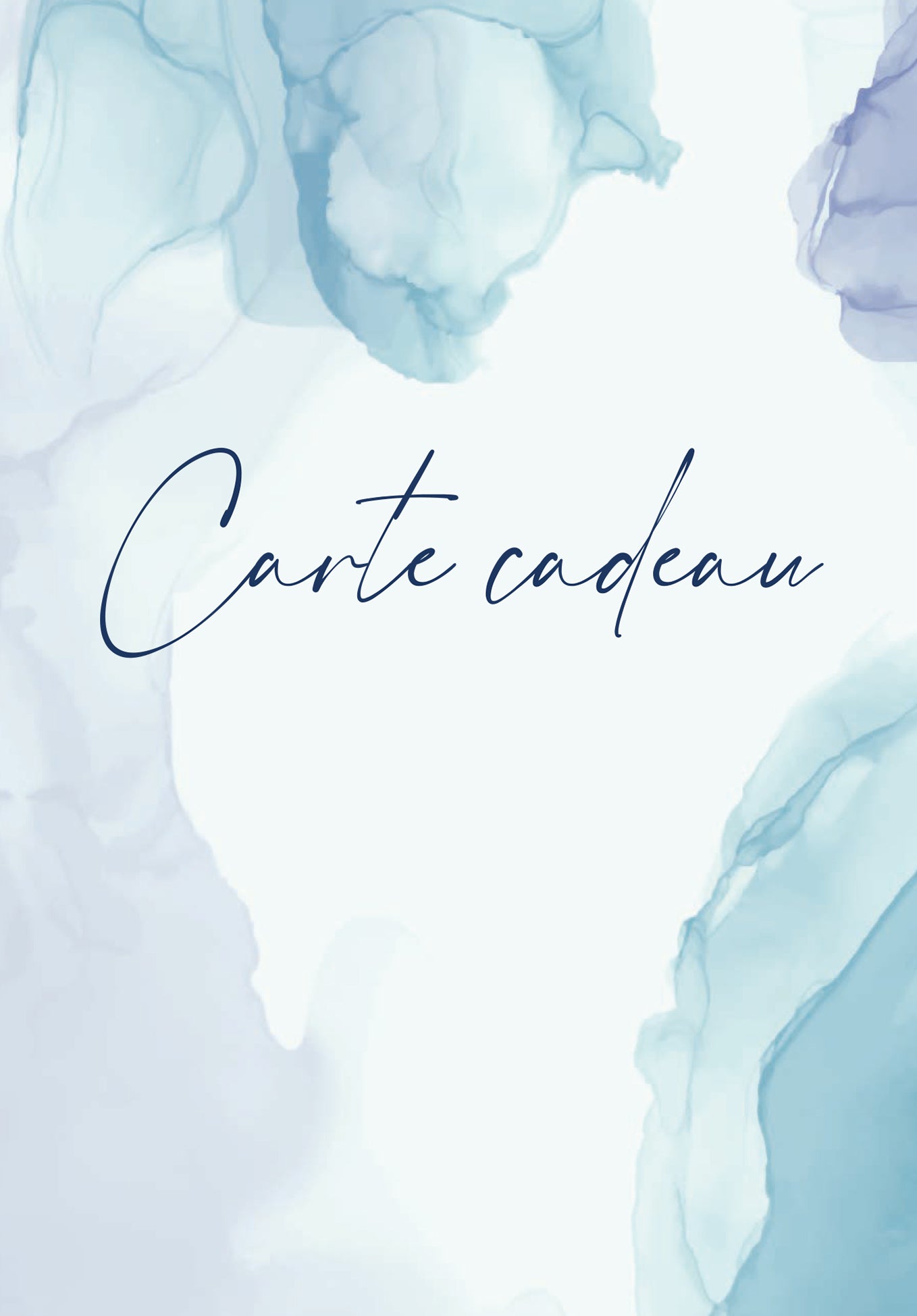 Carte Cadeau - Aquarelle Bleu