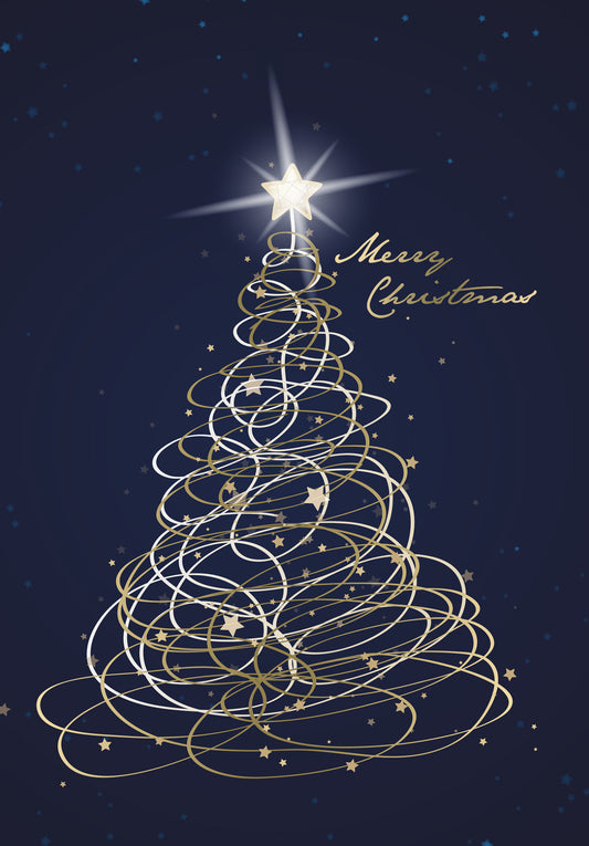 Merry Christmas - Arbre de Noël Bleu