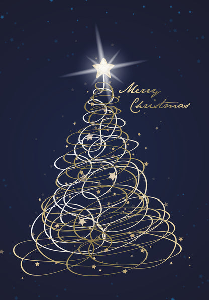 Merry Christmas - Arbre de Noël Bleu 