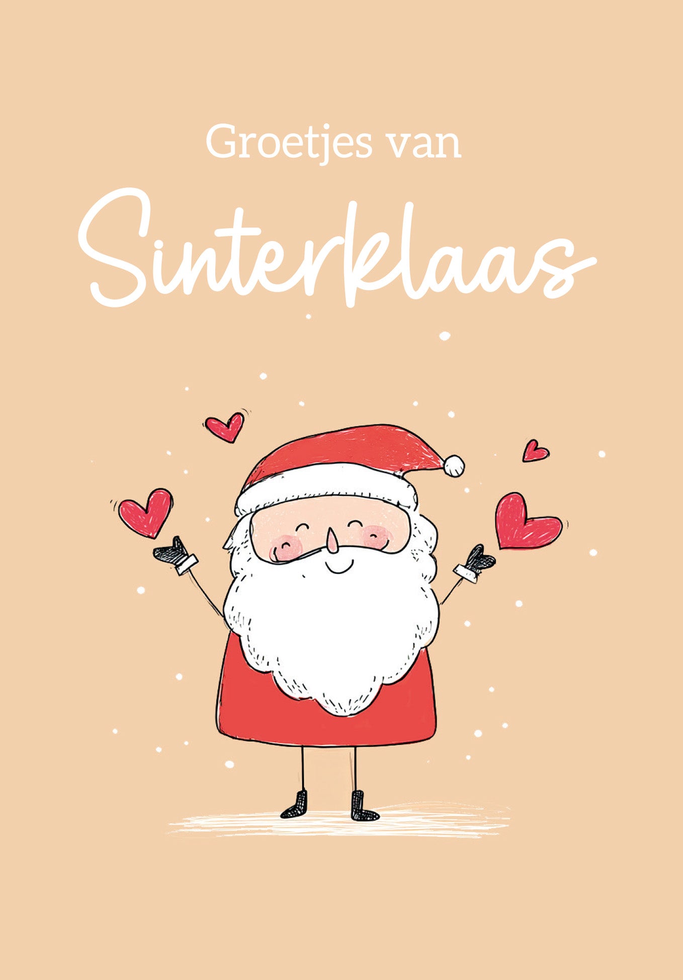 Groetjes van Sinterklaas - Sinterklaas Hartjes