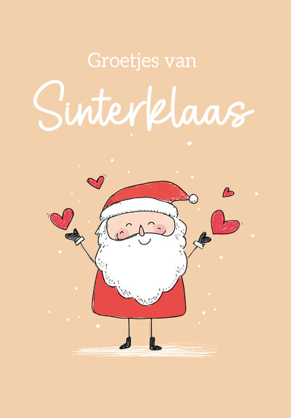 Groetjes van Sinterklaas - Sinterklaas Hartjes