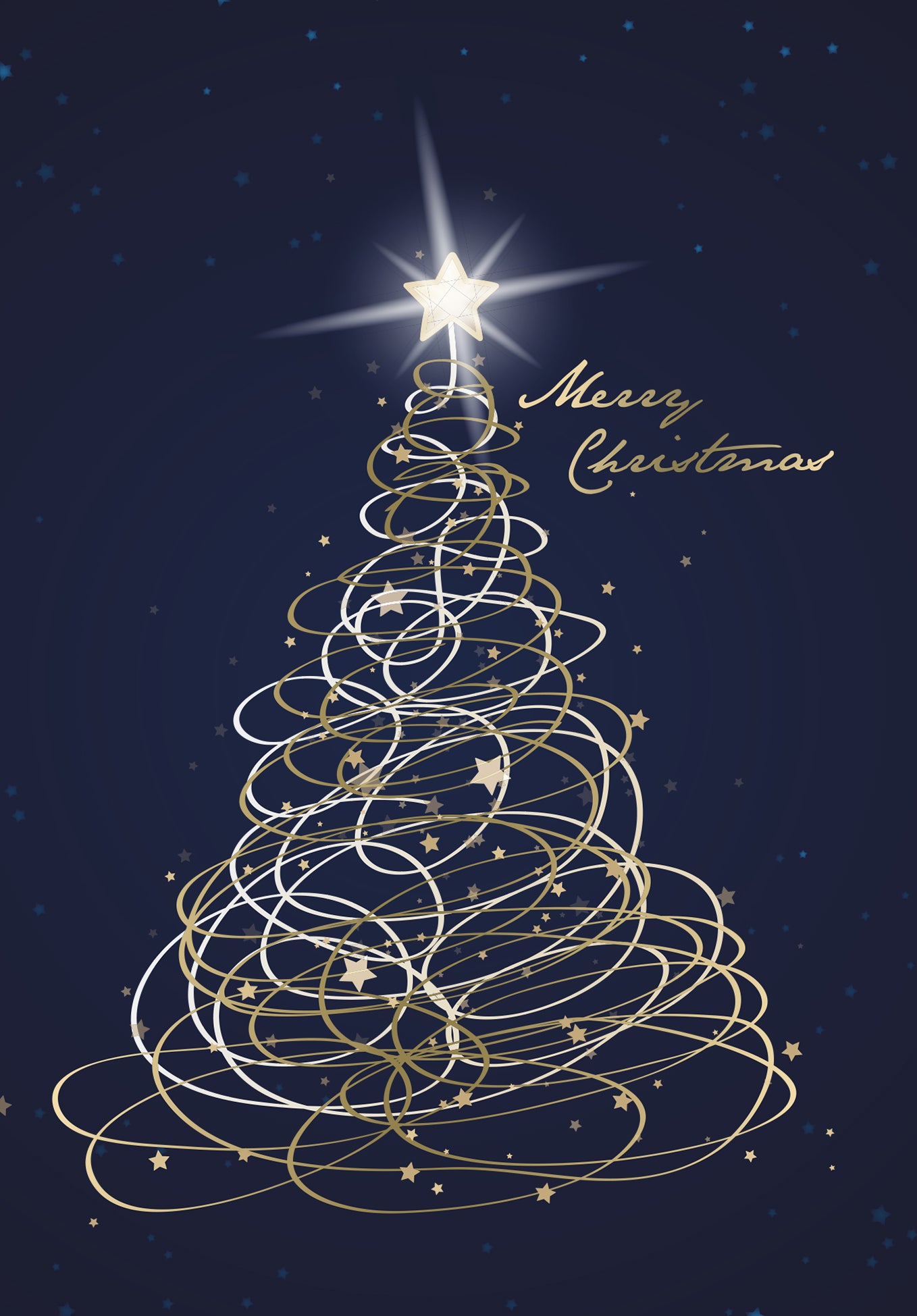 Merry Christmas - Blauwe Kerstboom (Valeur du bon)