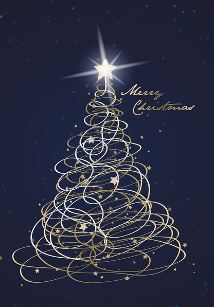 Merry Christmas - Blauwe Kerstboom (Valeur du bon)