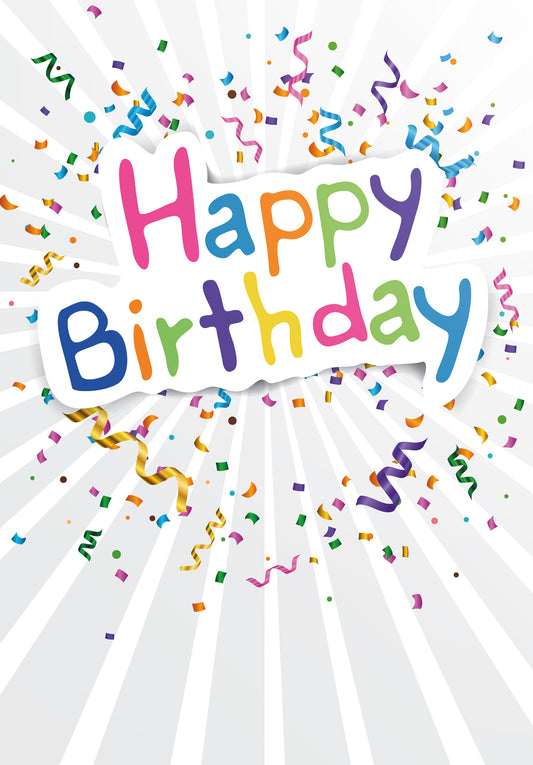 Happy Birthday - Confetti 