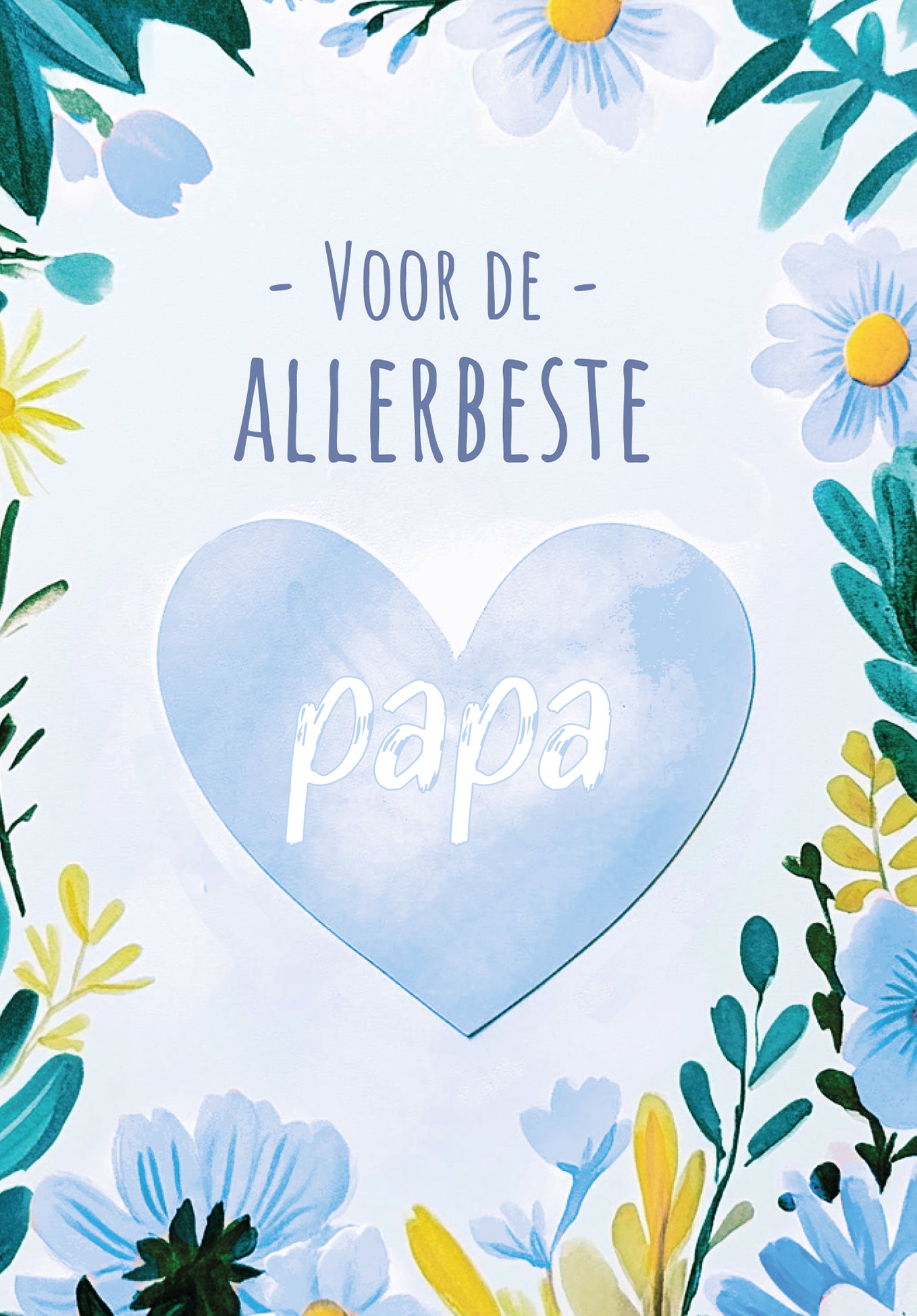 Voor de allerbeste papa - Hart Bloemen (Valeur du bon)
