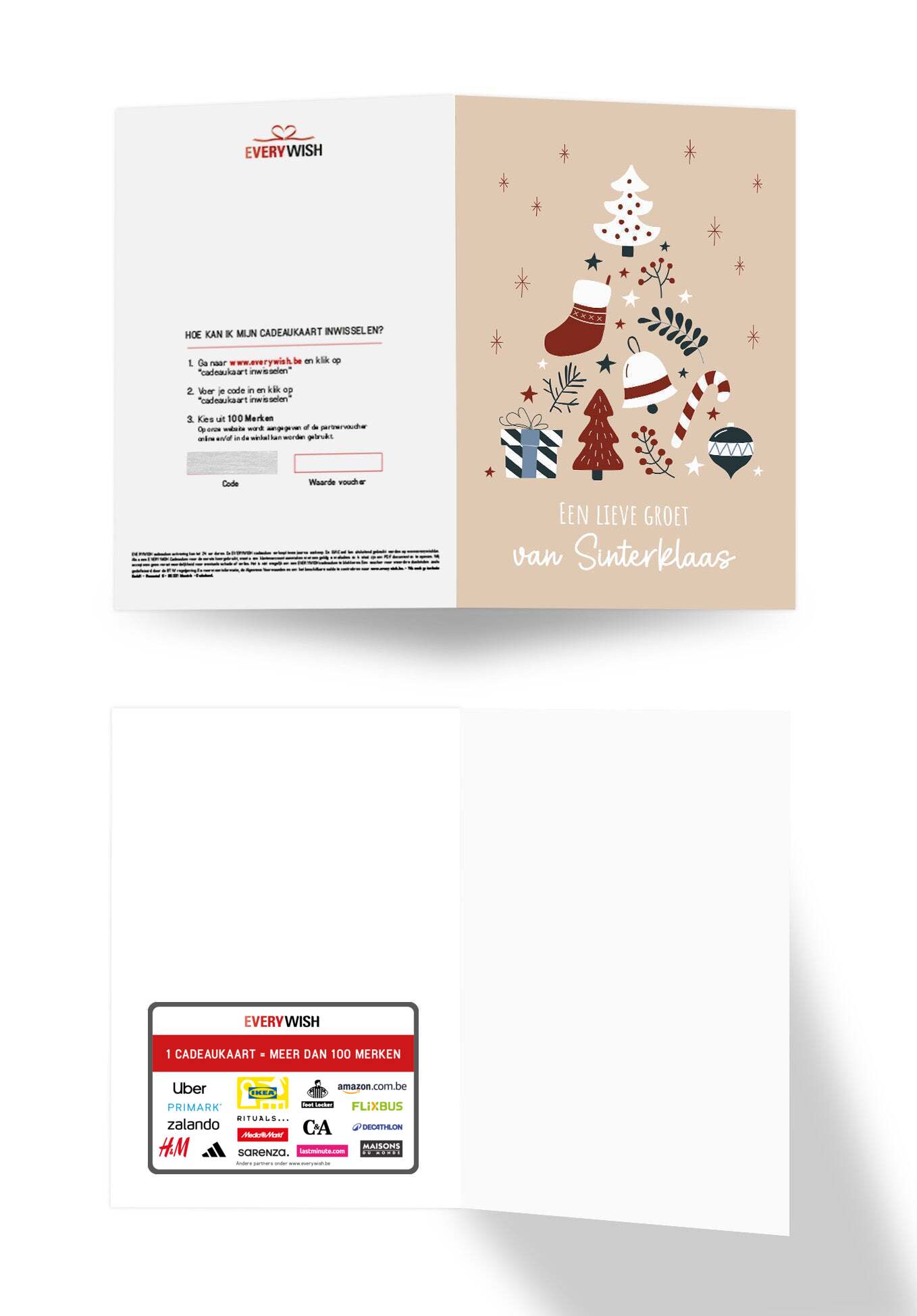 Groet van Sinterklaas - Doodle Beige