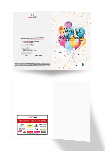 Hartelijk gefeliciteerd - Aquarelballonnen PDF
