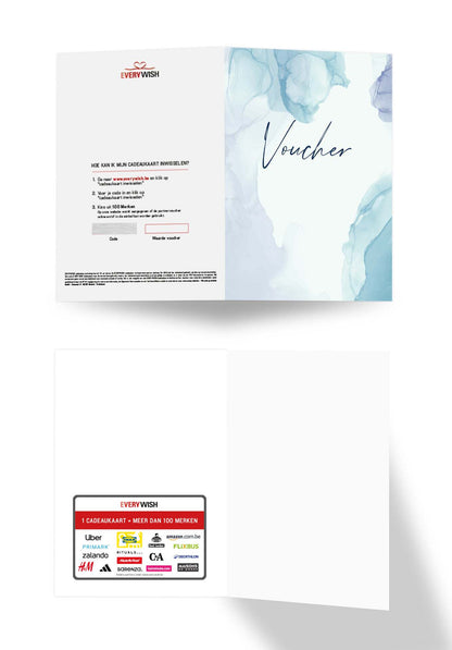 Voucher - Aquarel Blauw