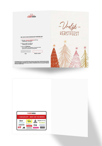 Vrolijk Kerstfeest - Kerstbomen Rood