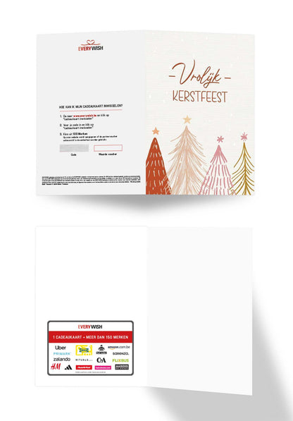 Vrolijk Kerstfeest - Kerstbomen Rood PDF