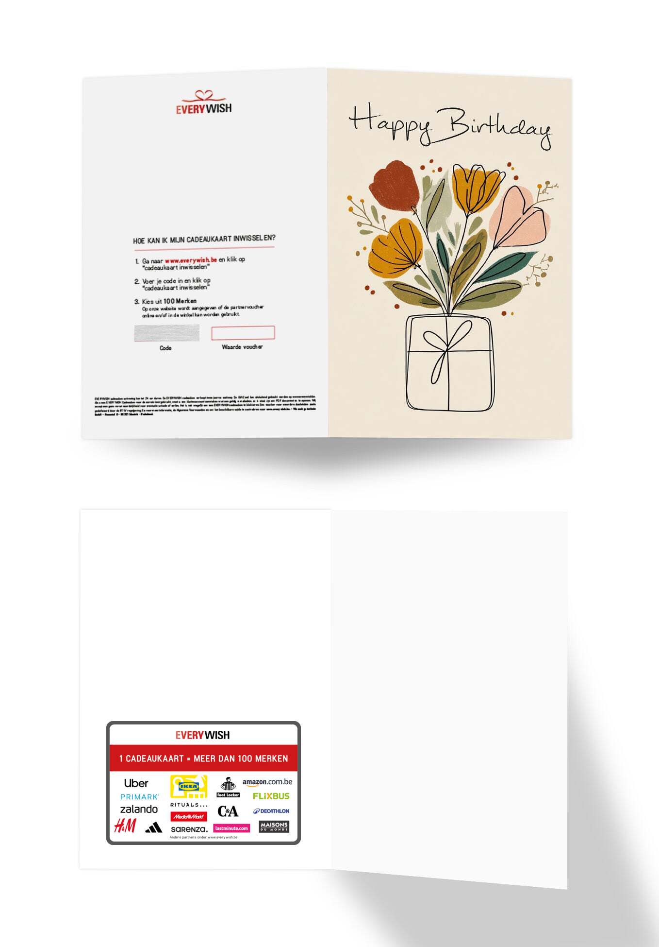 Happy Birthday - Cadeau bloemen