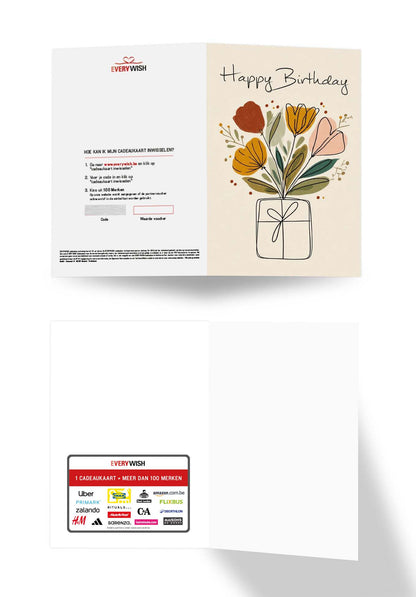 Happy Birthday - Cadeau bloemen