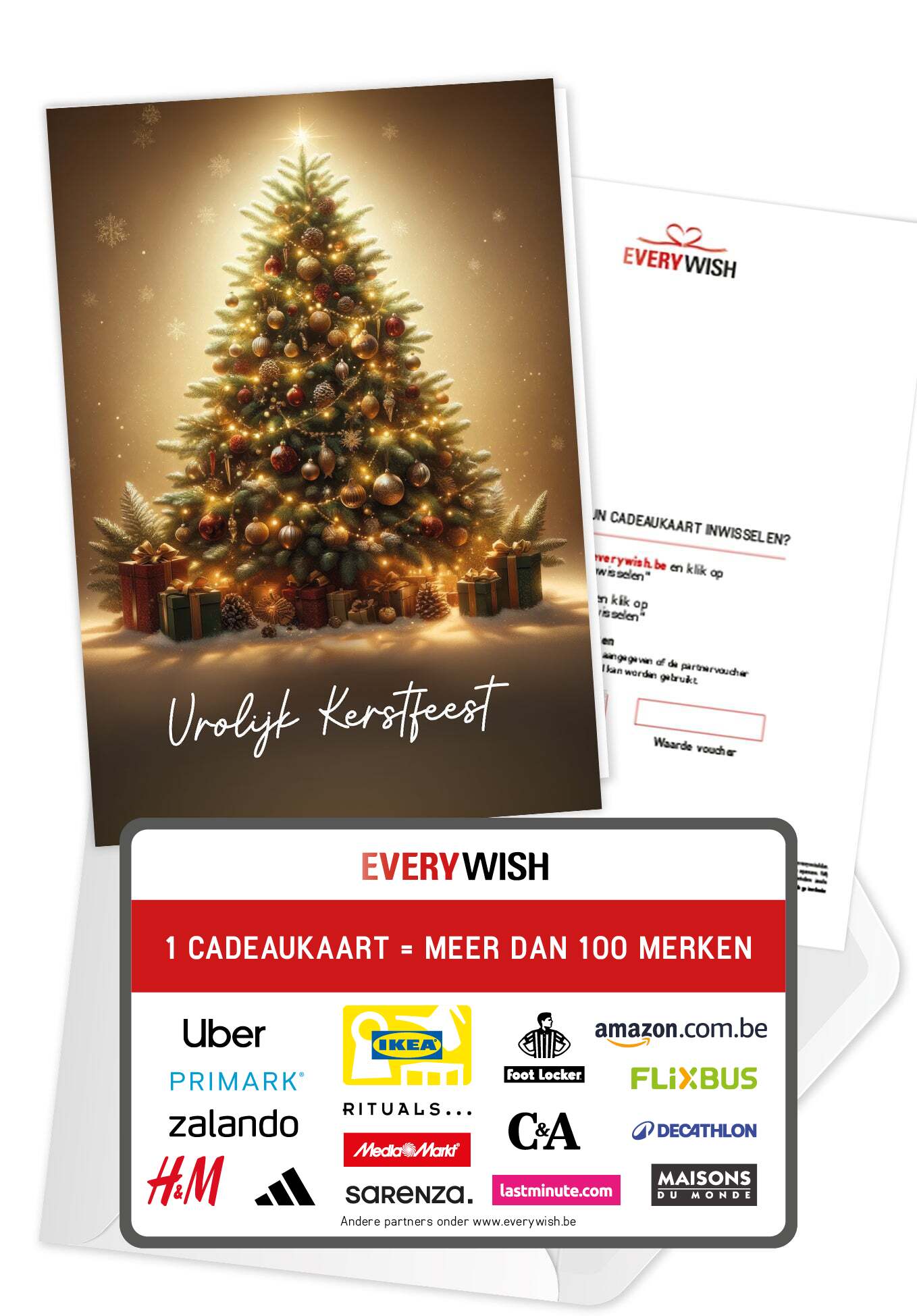 Vrolijk Kerstfeest - Kerstboom (Valeur du bon)