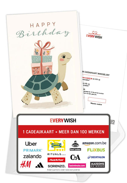 Happy Birthday - Schildpad
