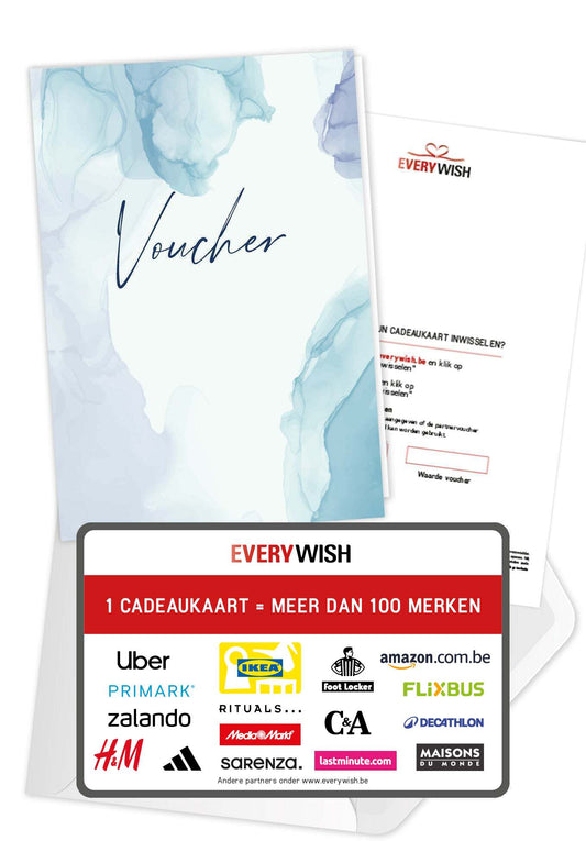 Voucher - Aquarel Blauw
