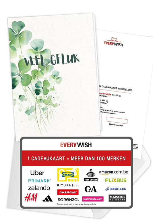 Veel geluk - Klavertje vier 