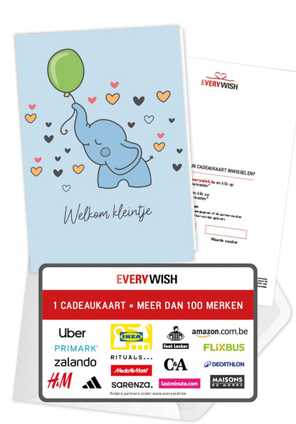 Welkom kleintje - Olifant (Valeur du bon)