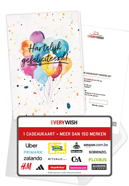 Hartelijk gefeliciteerd - Aquarelballonnen PDF